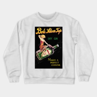 Vintage Travel Poster The Netherlands Bols Silver Top dry Gin Crewneck Sweatshirt